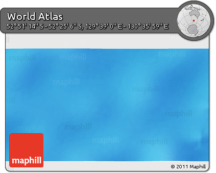Shaded Relief 3D Map of the Area around 52° 38' 10" S, 130° 7' 30" E