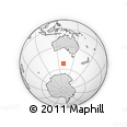 Outline Map of the Area around 52° 38' 10" S, 130° 7' 30" E, rectangular outline