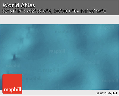 Satellite 3D Map of the Area around 52° 38' 10" S, 130° 58' 29" E