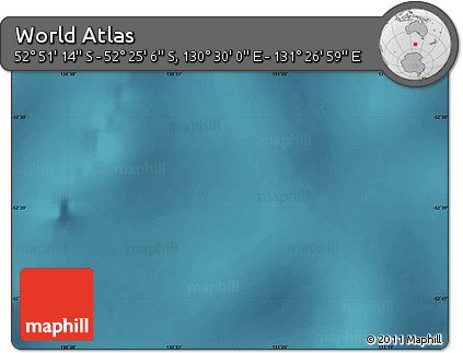 Satellite Map of the Area around 52° 38' 10" S, 130° 58' 29" E