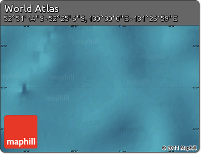 Satellite Map of the Area around 52° 38' 10" S, 130° 58' 29" E