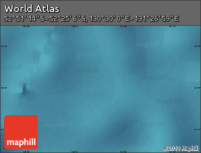 Satellite Map of the Area around 52° 38' 10" S, 130° 58' 29" E
