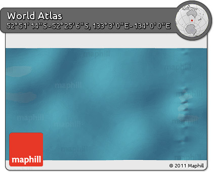 Satellite 3D Map of the Area around 52° 38' 10" S, 133° 31' 30" E