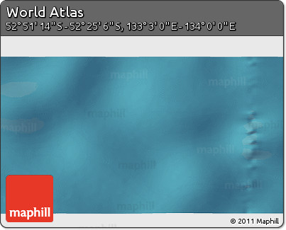 Satellite 3D Map of the Area around 52° 38' 10" S, 133° 31' 30" E