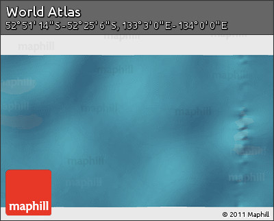 Satellite 3D Map of the Area around 52° 38' 10" S, 133° 31' 30" E