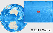 Shaded Relief Location Map of the area around 52° 38' 10" S, 133° 31' 30" E