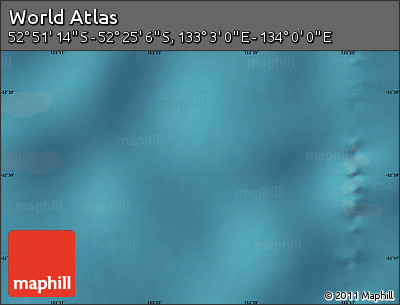 Satellite Map of the Area around 52° 38' 10" S, 133° 31' 30" E