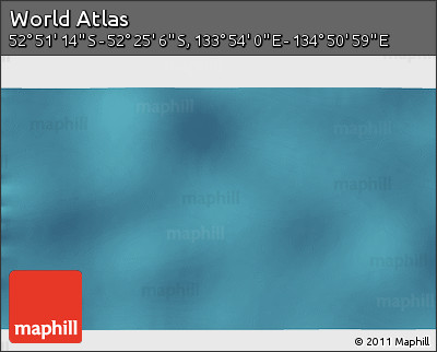 Satellite 3D Map of the Area around 52° 38' 10" S, 134° 22' 30" E