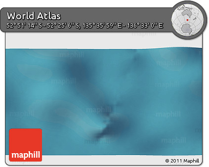 Satellite 3D Map of the Area around 52° 38' 10" S, 136° 4' 29" E