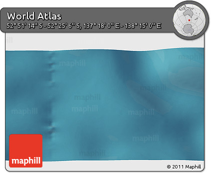 Satellite 3D Map of the Area around 52° 38' 10" S, 137° 46' 30" E