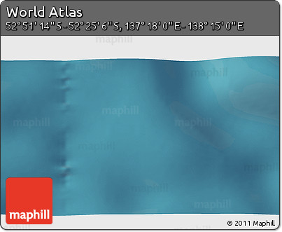 Satellite 3D Map of the Area around 52° 38' 10" S, 137° 46' 30" E