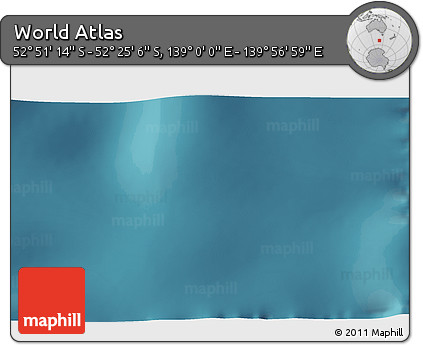 Satellite 3D Map of the Area around 52° 38' 10" S, 139° 28' 29" E