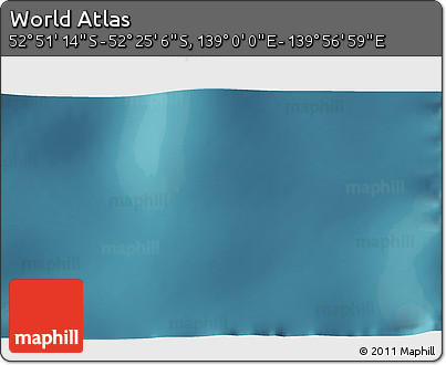 Satellite 3D Map of the Area around 52° 38' 10" S, 139° 28' 29" E