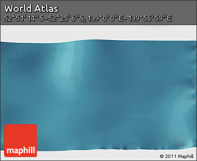 Satellite 3D Map of the Area around 52° 38' 10" S, 139° 28' 29" E