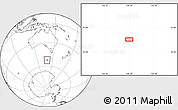 Blank Location Map of the area around 52° 38' 10" S, 139° 28' 29" E