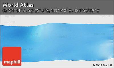 Shaded Relief Panoramic Map of the Area around 52° 38' 10" S, 139° 28' 29" E