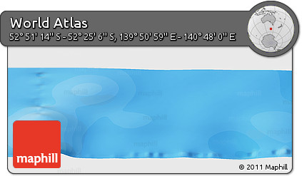 Political Panoramic Map of the Area around 52° 38' 10" S, 140° 19' 29" E