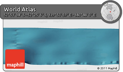 Satellite Panoramic Map of the Area around 52° 38' 10" S, 140° 19' 29" E