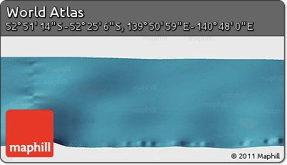 Satellite Panoramic Map of the Area around 52° 38' 10" S, 140° 19' 29" E