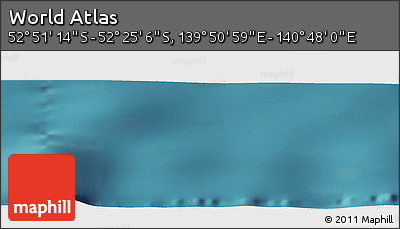 Satellite Panoramic Map of the Area around 52° 38' 10" S, 140° 19' 29" E