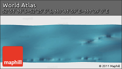 Satellite Panoramic Map of the Area around 52° 38' 10" S, 141° 10' 30" E