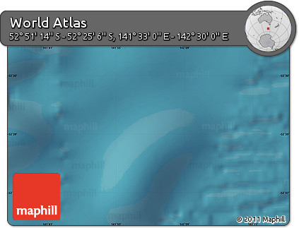 Satellite Map of the Area around 52° 38' 10" S, 142° 1' 30" E