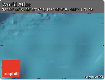 Satellite Map of the Area around 52° 38' 10" S, 143° 43' 29" E