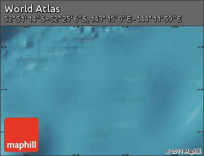 Satellite Map of the Area around 52° 38' 10" S, 143° 43' 29" E