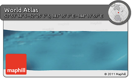 Satellite Panoramic Map of the Area around 52° 38' 10" S, 143° 43' 29" E