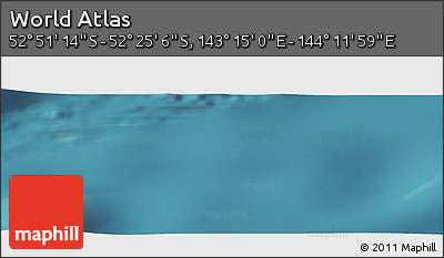 Satellite Panoramic Map of the Area around 52° 38' 10" S, 143° 43' 29" E