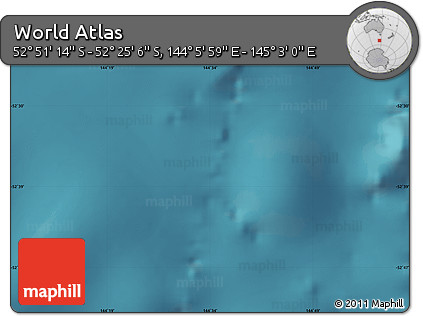 Satellite Map of the Area around 52° 38' 10" S, 144° 34' 29" E