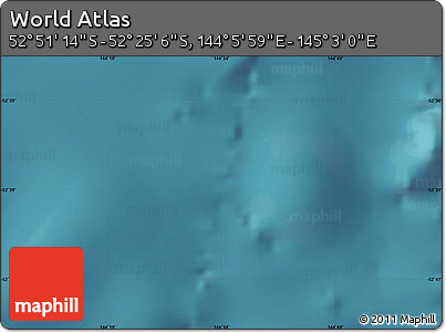 Satellite Map of the Area around 52° 38' 10" S, 144° 34' 29" E