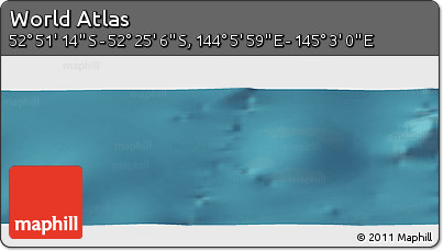 Satellite Panoramic Map of the Area around 52° 38' 10" S, 144° 34' 29" E