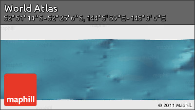 Satellite Panoramic Map of the Area around 52° 38' 10" S, 144° 34' 29" E