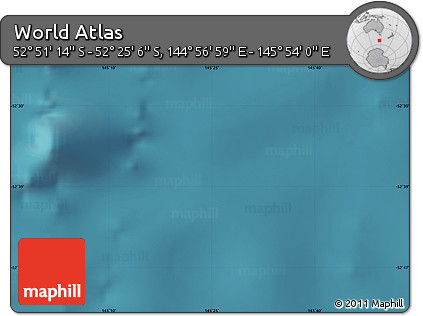 Satellite Map of the Area around 52° 38' 10" S, 145° 25' 30" E