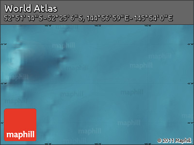 Satellite Map of the Area around 52° 38' 10" S, 145° 25' 30" E