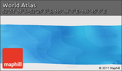 Political Panoramic Map of the Area around 52° 38' 10" S, 146° 16' 30" E