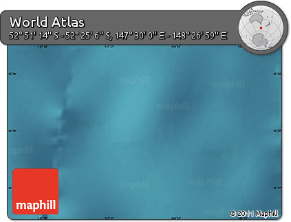 Satellite Map of the Area around 52° 38' 10" S, 147° 58' 29" E
