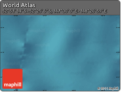 Satellite Map of the Area around 52° 38' 10" S, 147° 58' 29" E