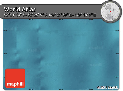 Satellite Map of the Area around 52° 38' 10" S, 148° 49' 29" E