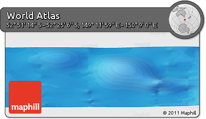 Political Panoramic Map of the Area around 52° 38' 10" S, 149° 40' 30" E