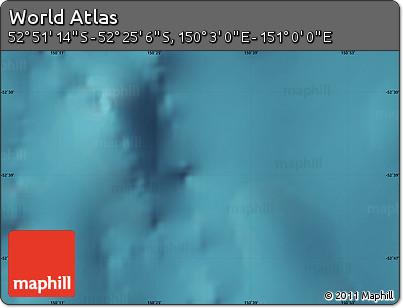 Satellite Map of the Area around 52° 38' 10" S, 150° 31' 30" E