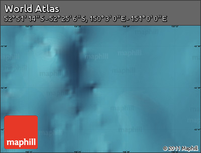 Satellite Map of the Area around 52° 38' 10" S, 150° 31' 30" E