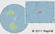 Savanna Style Location Map of the area around 52° 38' 10" S, 152° 13' 29" E, hill shading