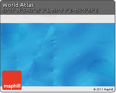 Political 3D Map of the Area around 52° 38' 10" S, 155° 37' 30" E