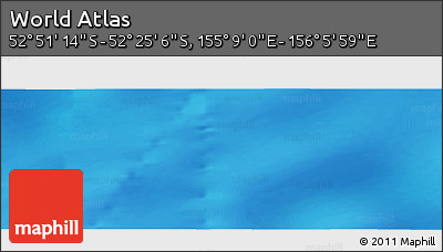 Physical Panoramic Map of the Area around 52° 38' 10" S, 155° 37' 30" E