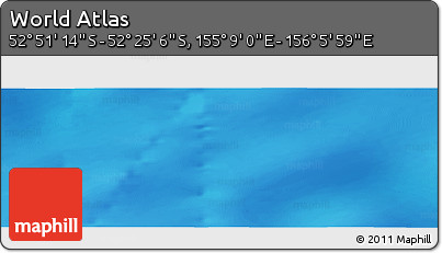 Physical Panoramic Map of the Area around 52° 38' 10" S, 155° 37' 30" E