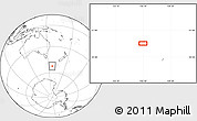 Blank Location Map of the area around 52° 38' 10" S, 156° 28' 29" E