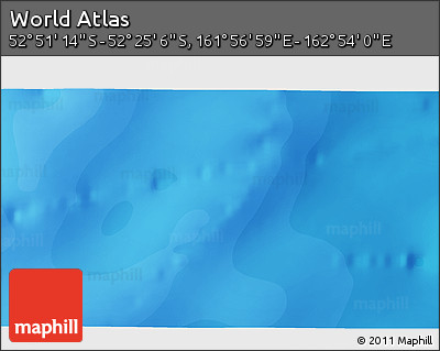 Political 3D Map of the Area around 52° 38' 10" S, 162° 25' 30" E