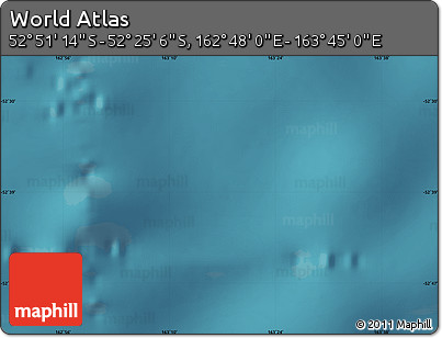 Satellite Map of the Area around 52° 38' 10" S, 163° 16' 30" E